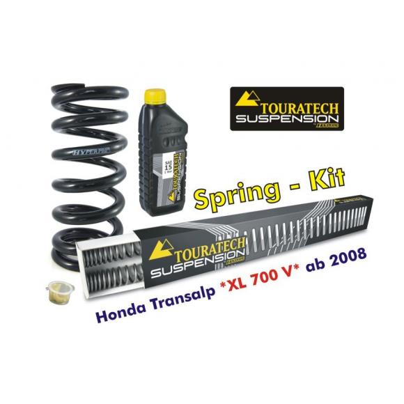 Muelles progresivos de intercambio Hyperpro para horquilla y tubo amortiguador, Honda Transalp '08
