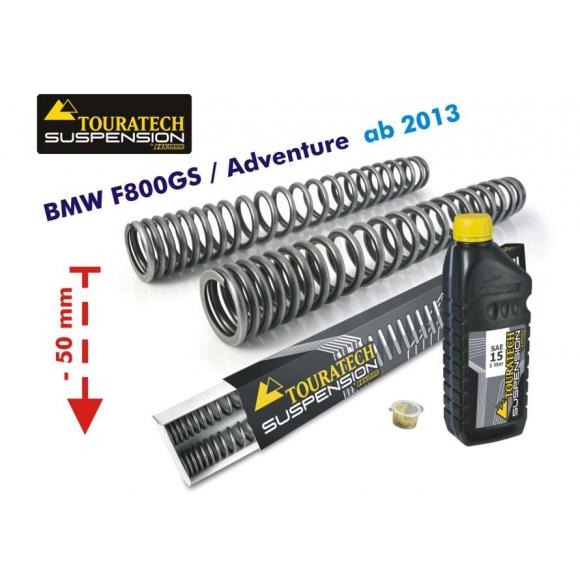 Muelles de horquilla progresivos para BMW F800GS / Adventure desde 2013 ajuste de suspensión inferior en 50mm