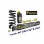 Muelles progresivos de intercambio Hyperpro para horquilla y tubo amortiguador, Honda NC750S 2012-2017