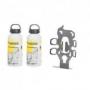 ZEGA Pro2 soporte de botellas-doble con 2x Touratech aluminio botella 0,6 litros
