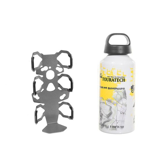 ZEGA Pro/ZEGA Mundo placa de adaptación del soporte de botellas-individual con Touratech aluminio botella 0,6 litros