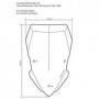 Parabrisas, L, tintado, para Ducati Multistrada 1200 a partir de 2015, 950