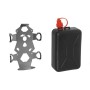 Bidón de 2 litros con soporte y placa de adaptación para maletas Zega Pro y Zega Mundo