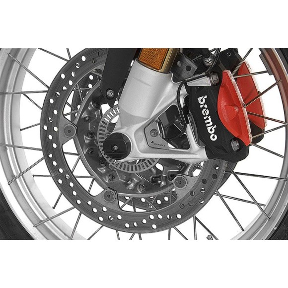 Set de protectores de caídas para el eje delantero de BMW R1250GS y Adv / R1200GS (LC) y Adv (LC) / R1250RT / R1200RT (LC)
