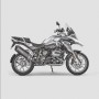 Escape Akrapovic slip-on, Titan, negro para BMW R1200GS (LC) / R1200GS Adventure (LC) desde 2017 / R1250GS Adventure