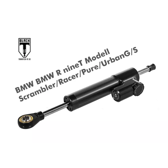 Amortiguador de dirección Black-T CSC para BMW RnineT Modell Scrambler/Racer/Pure/UrbanG/S desde 2016