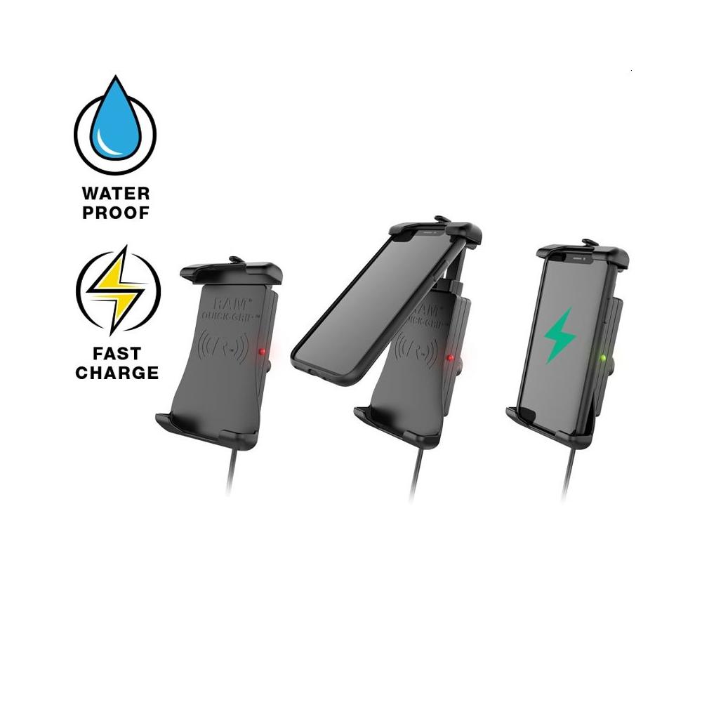 Soporte inductor para smartphone RAM Mount Quick-Grip - Tienda TOURATECH  ESPAÑA
